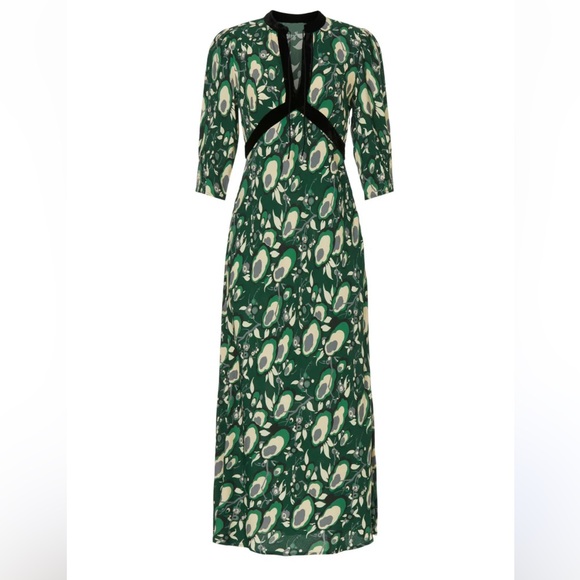 RIXO Dresses & Skirts - Rixo Petra midi dress green & black L / 10